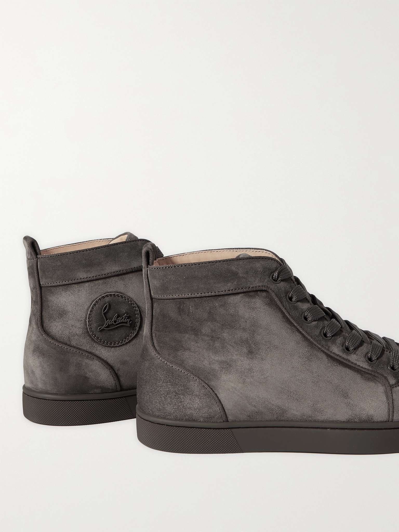 Louis Orlato Grosgrain-Trimmed Suede High-Top Sneakers - 9