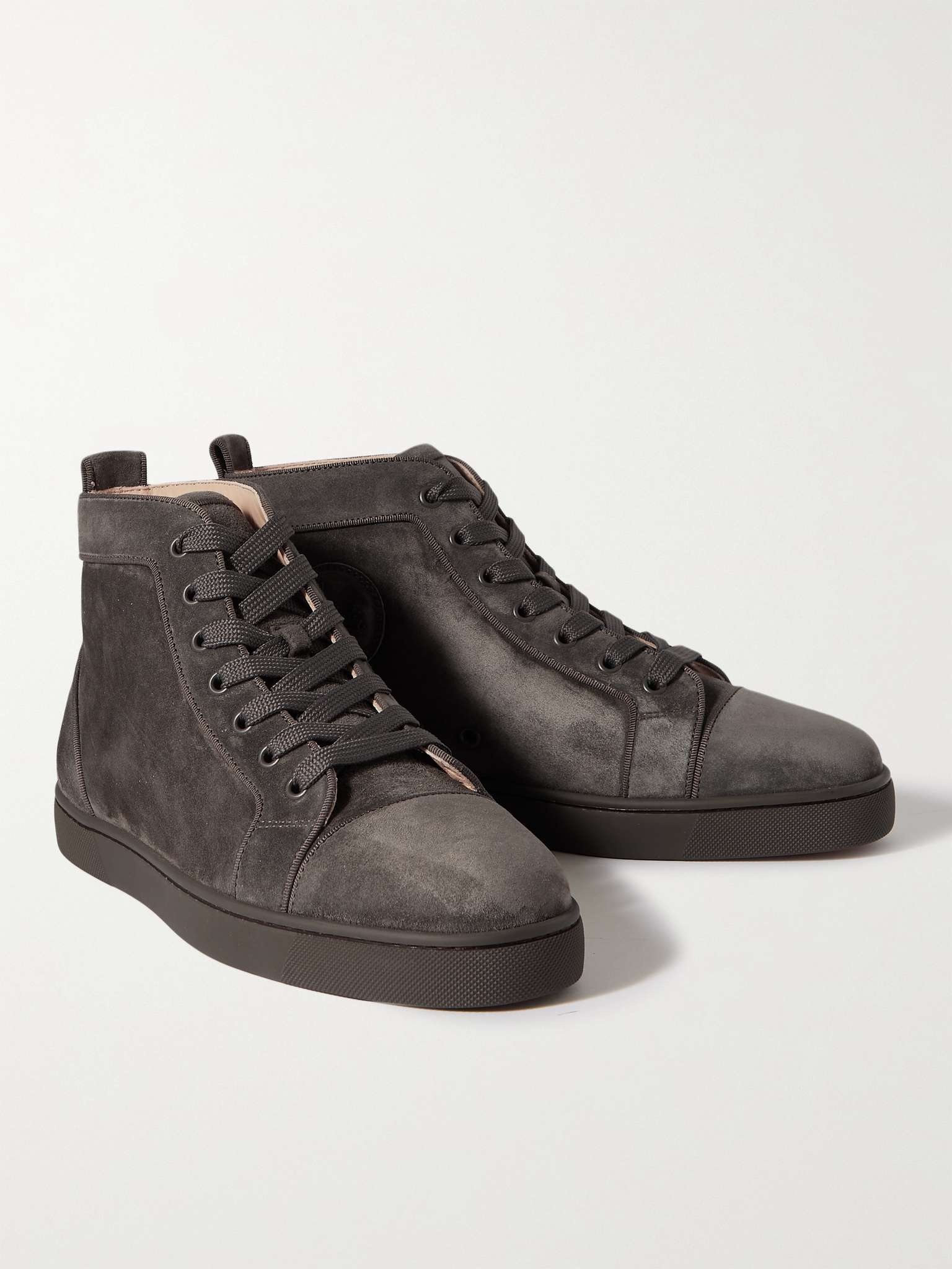 Louis Orlato Grosgrain-Trimmed Suede High-Top Sneakers - 7