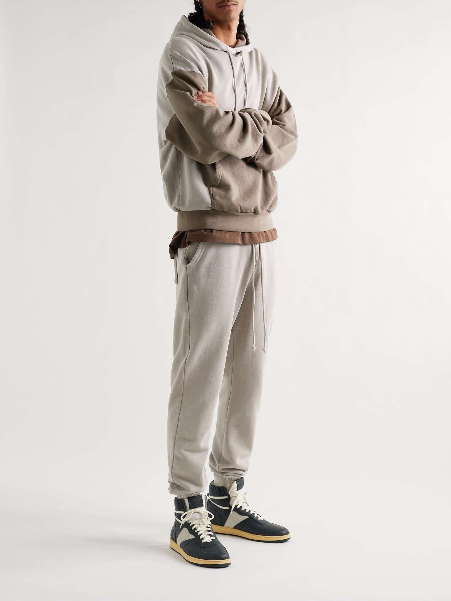 1992 Slim-Fit Tapered Two-Tone Cotton-Jersey Sweatpants - 3