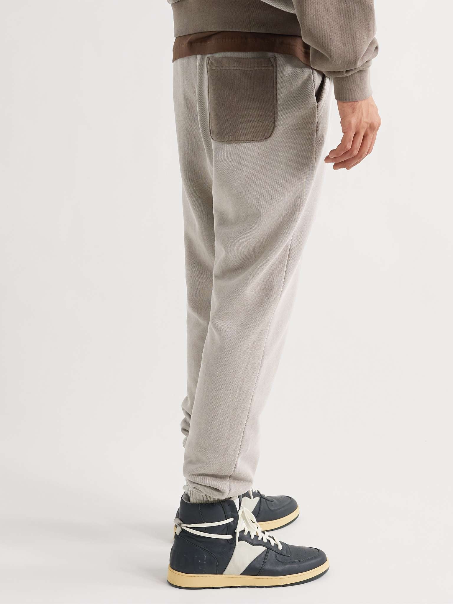 1992 Slim-Fit Tapered Two-Tone Cotton-Jersey Sweatpants - 7