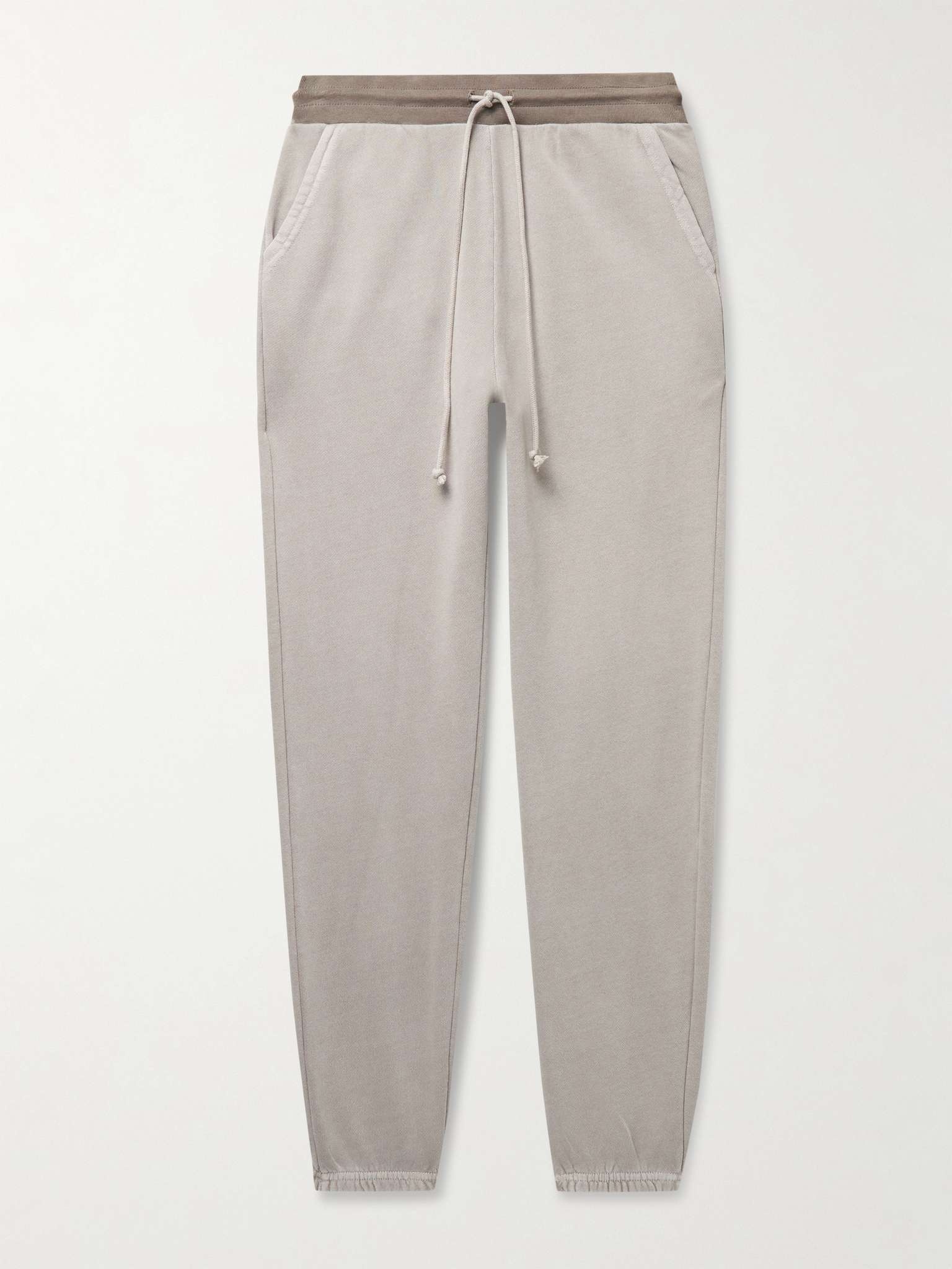 1992 Slim-Fit Tapered Two-Tone Cotton-Jersey Sweatpants - 1