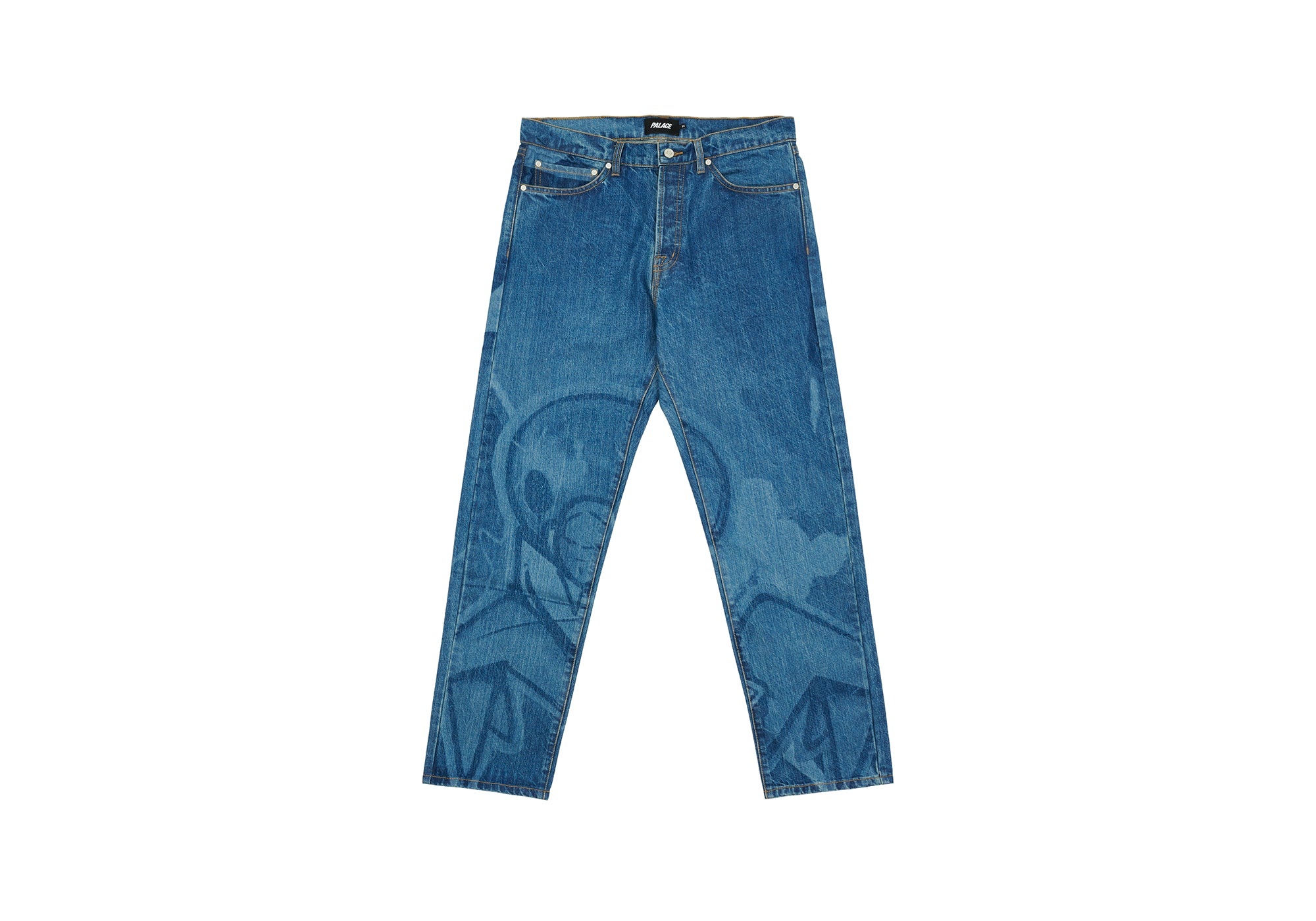 PALACE ZOMBY DENIM JEANS STONE WASH - 1