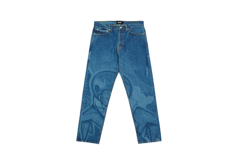 PALACE ZOMBY DENIM JEANS STONE WASH 1