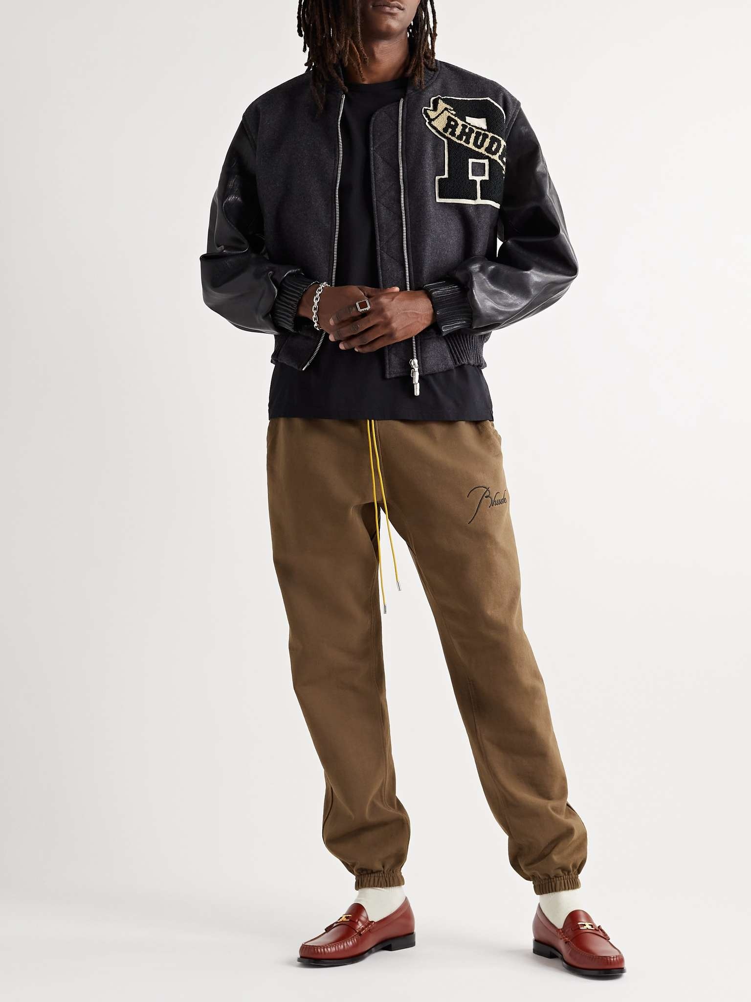 Tapered Logo-Embroidered Cotton-Jersey Sweatpants - 3