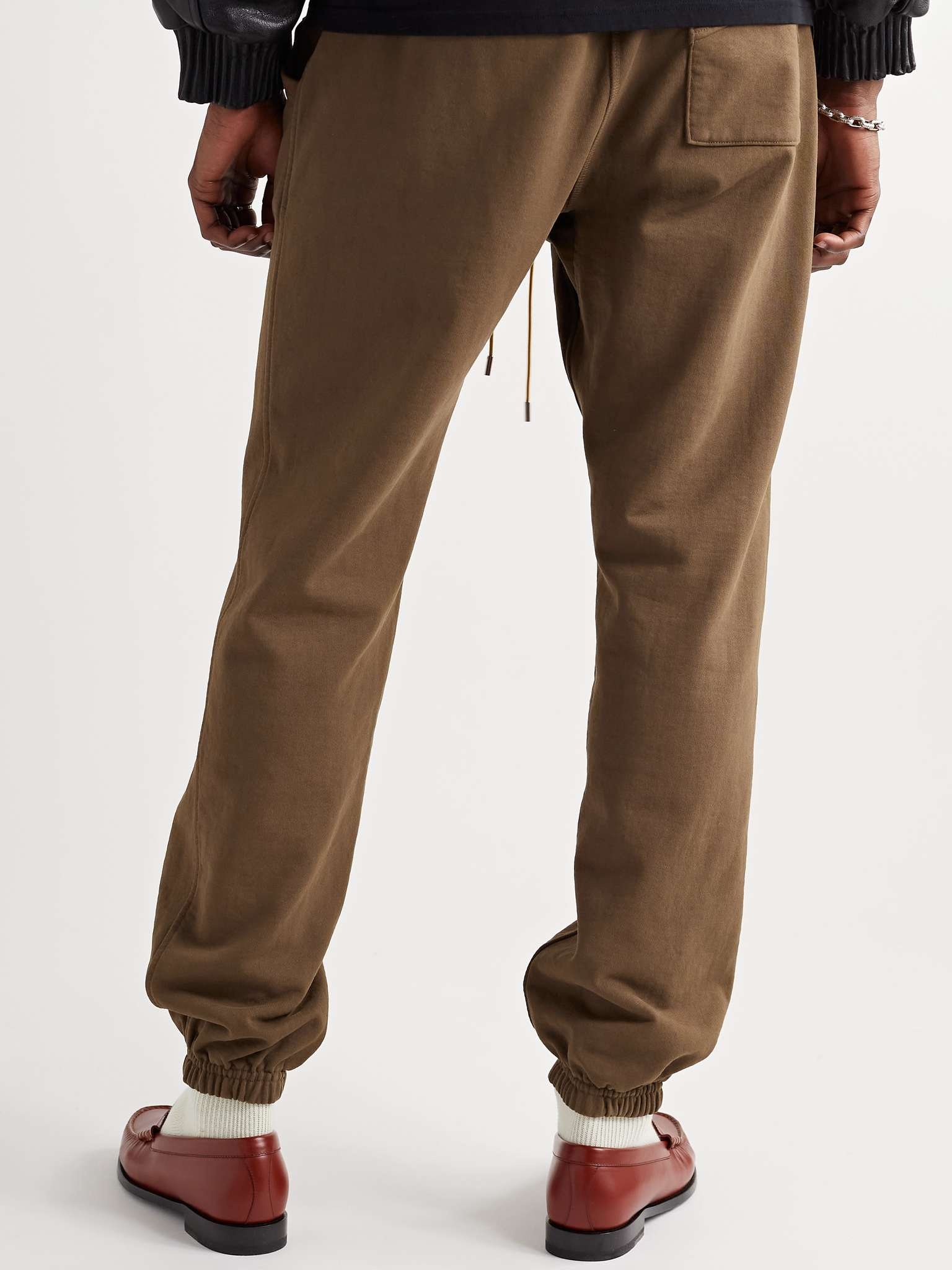 Tapered Logo-Embroidered Cotton-Jersey Sweatpants - 7