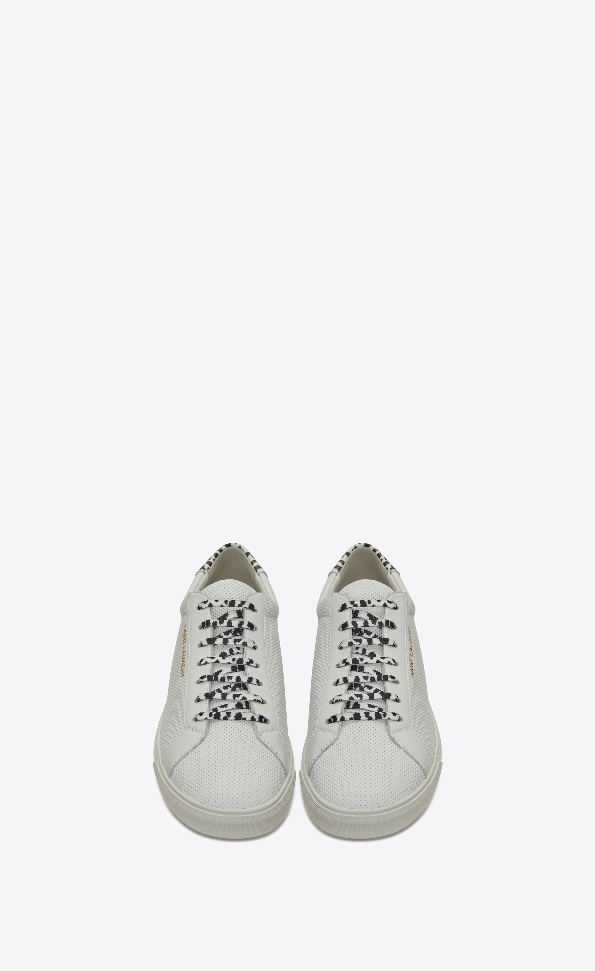 andy sneakers in perforated and babycat printed leather - 3