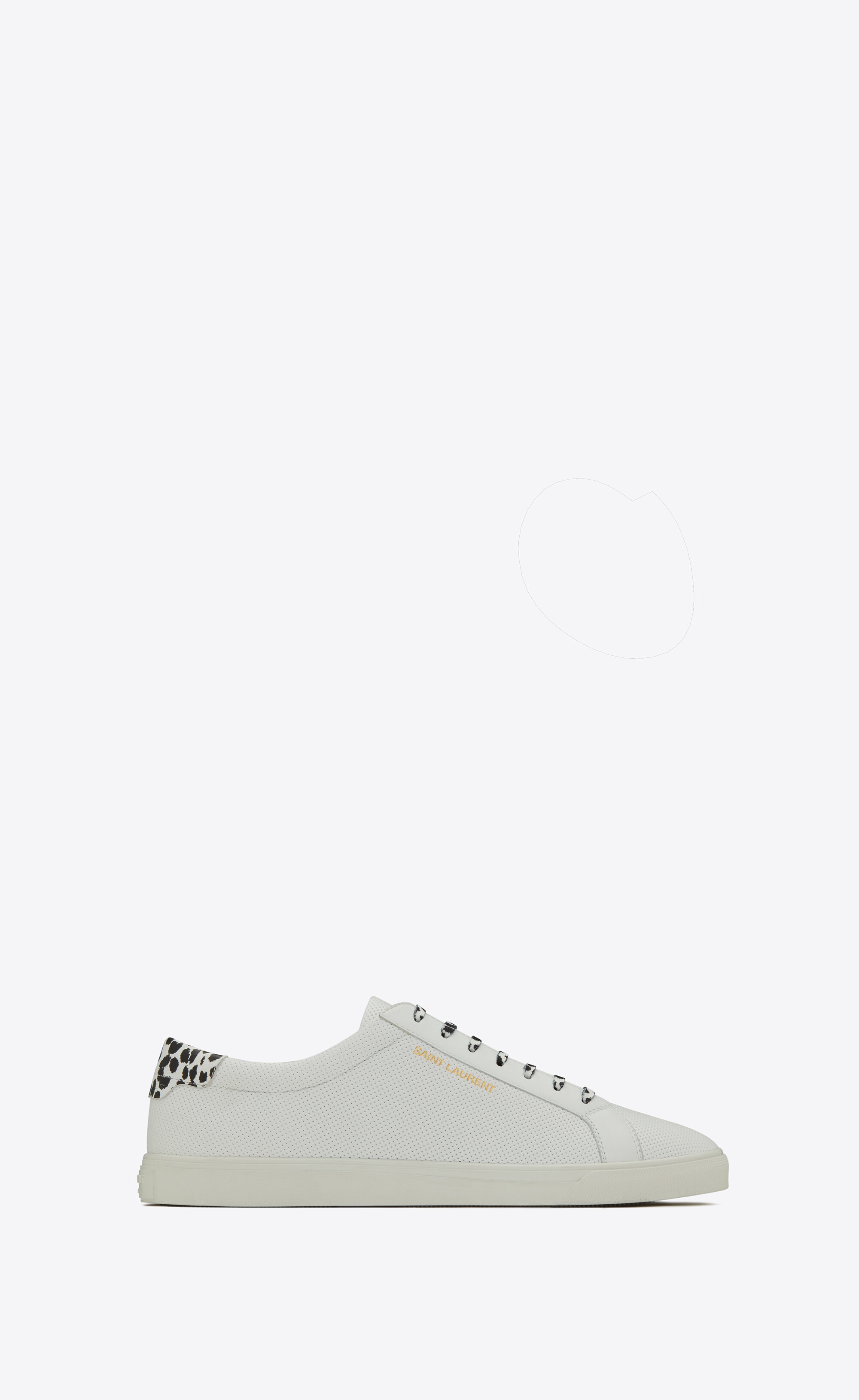 andy sneakers in perforated and babycat printed leather - 1