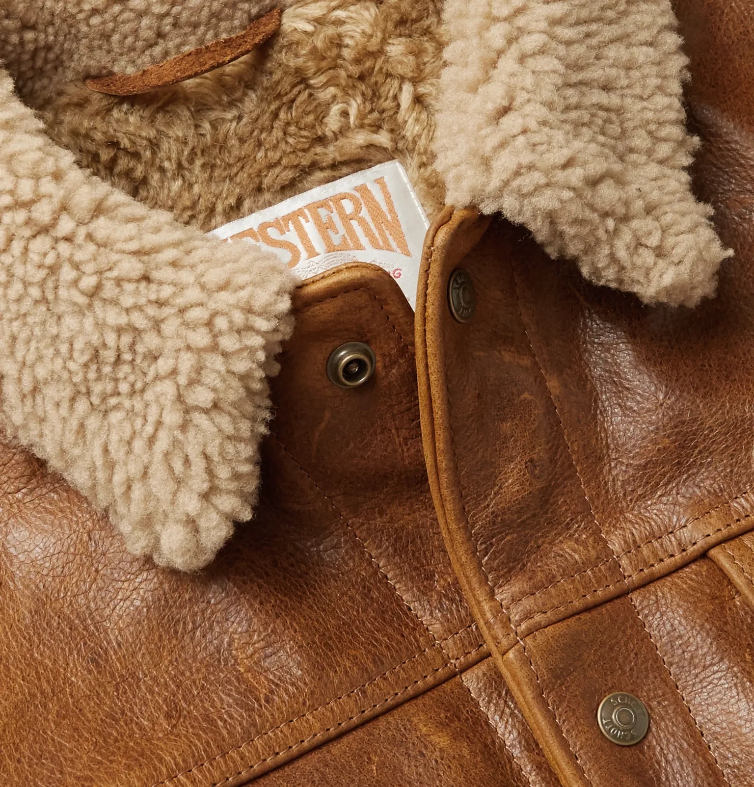Shearling-Trimmed Leather Trucker Jacket - 9