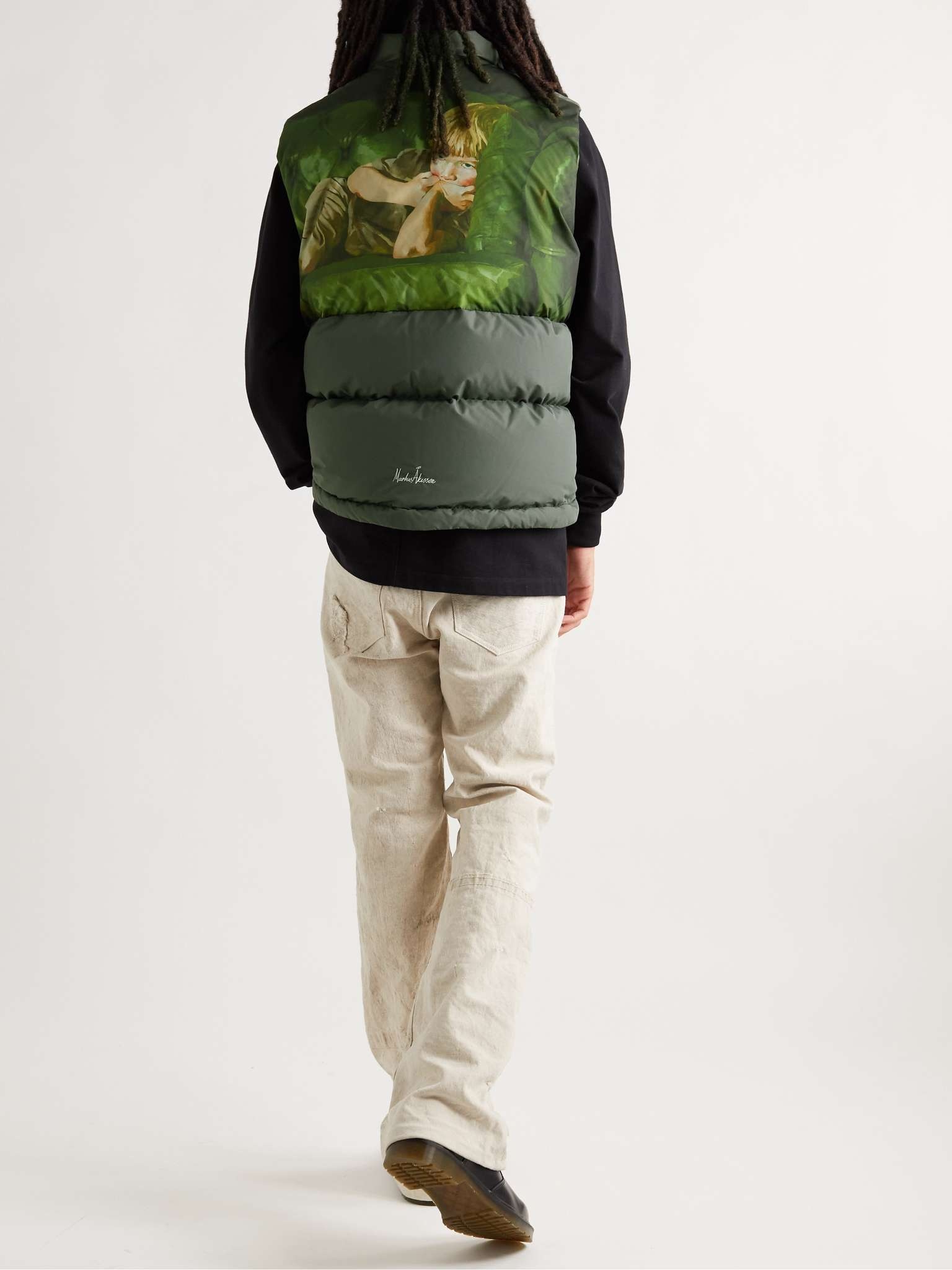 + Markus Akesson Printed Quilted Padded Shell Gilet - 3