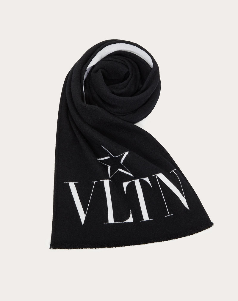 VLTN STAR Scarf in Wool and Silk 1