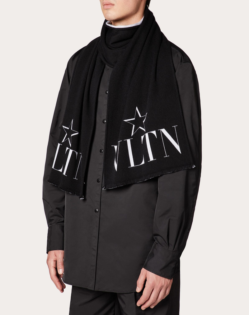 VLTN STAR Scarf in Wool and Silk 3