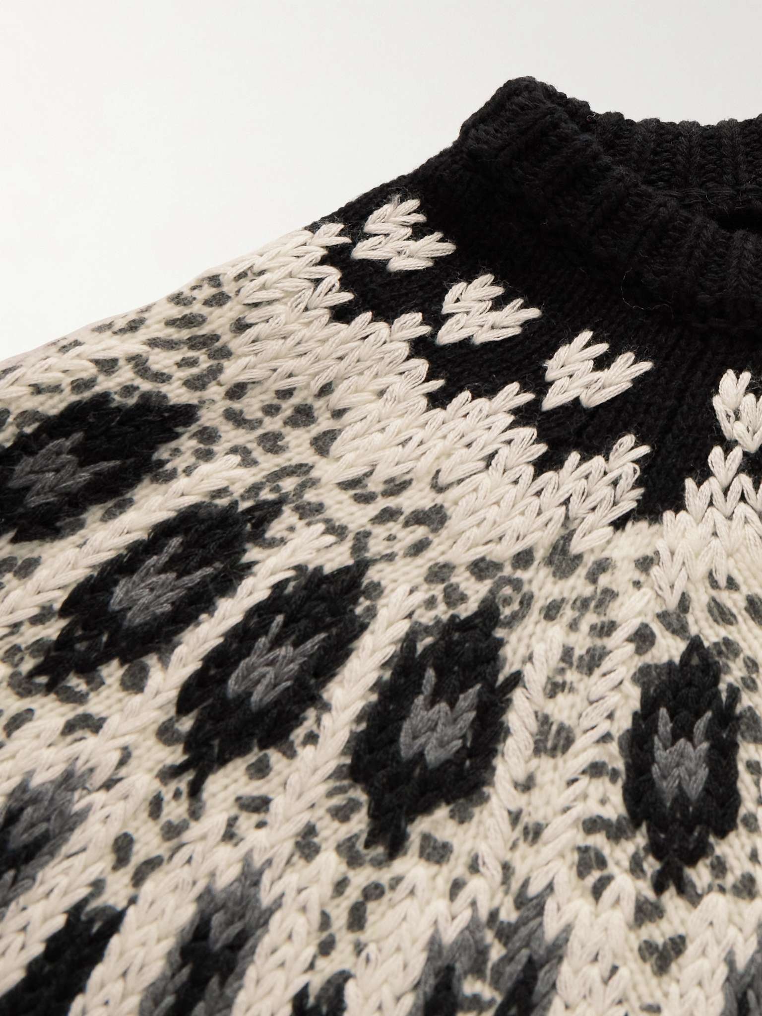 Embroidered Leopard-Print Virgin Wool Sweater - 9