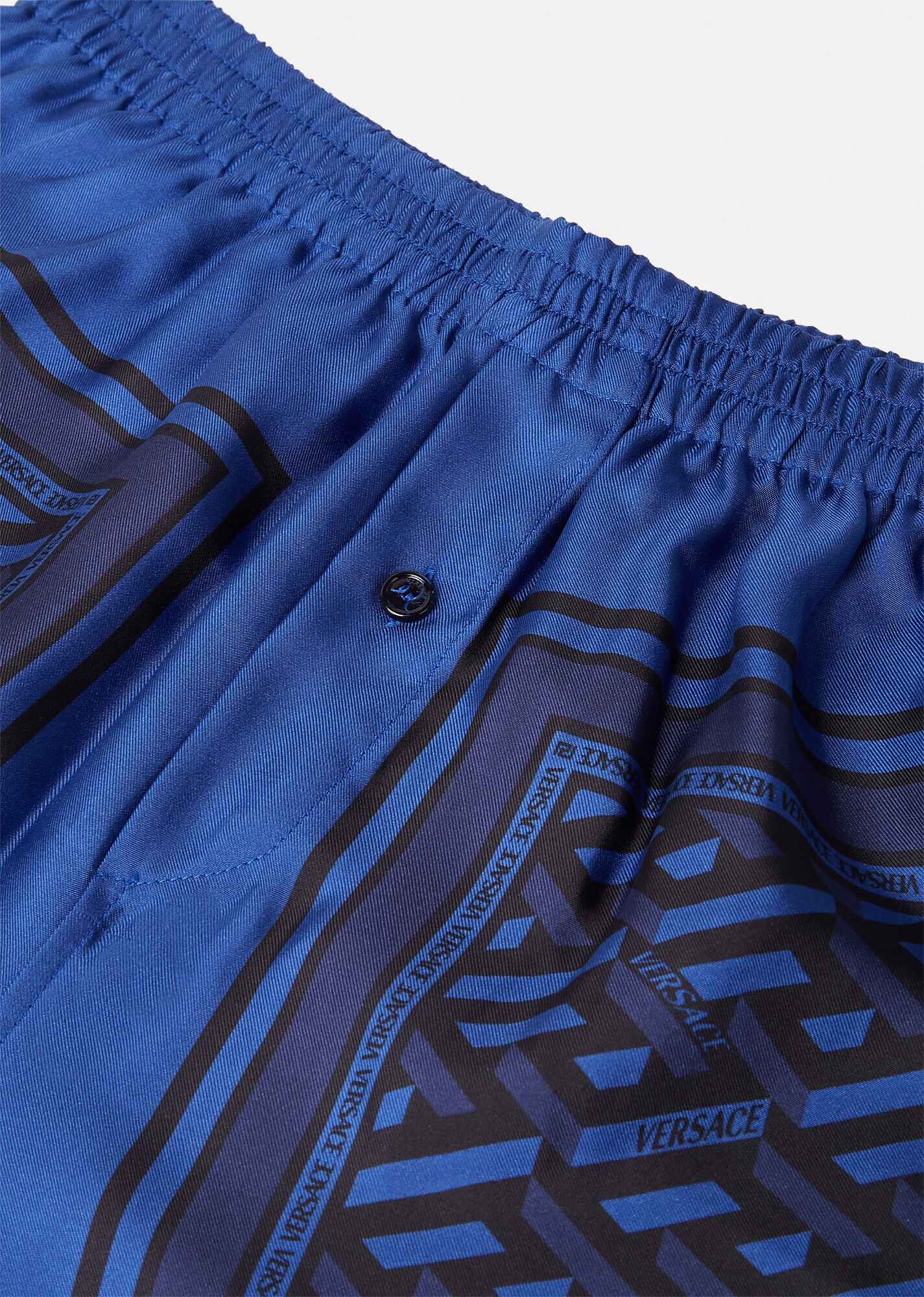 Greca Signature Print Silk Pajama Pants - 2