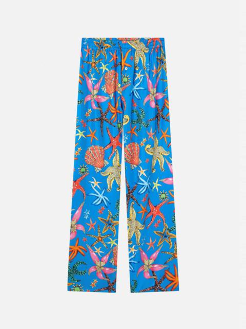 VERSACE Trésor de la Mer Print Silk Pajama Pants