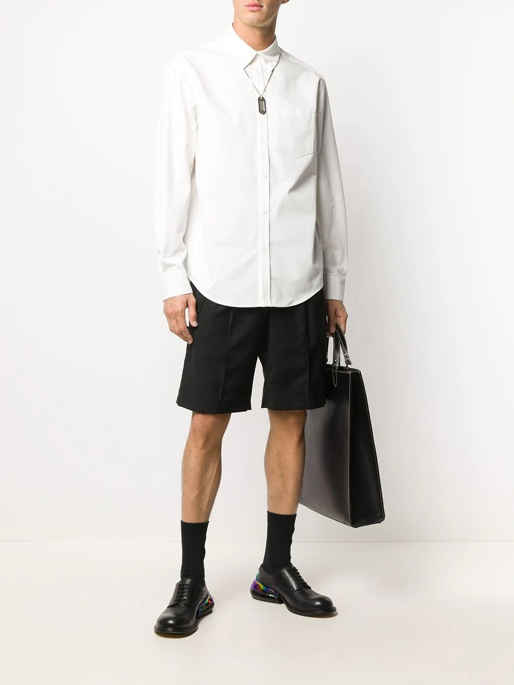plain long-sleeve shirt - 3