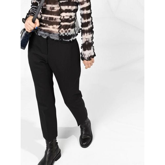 Tuxedo grain de poudre wool-blend tapered pants - 9