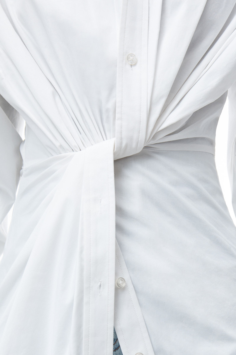 alexanderwang.t TWISTED PLACKET SHIRT IN COMPACT COTTON outlook