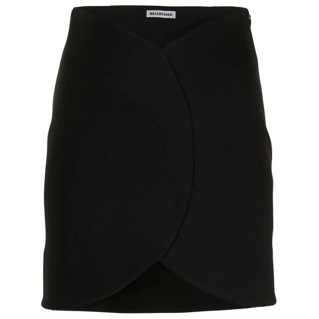 Panelled stretch-ponte mini skirt - 1