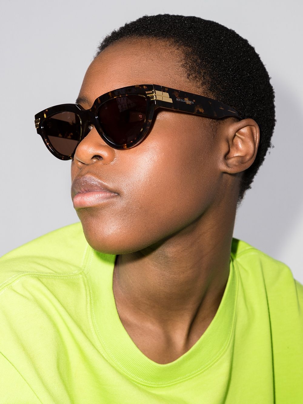 tortoiseshell-effect cat-eye sunglasses - 3