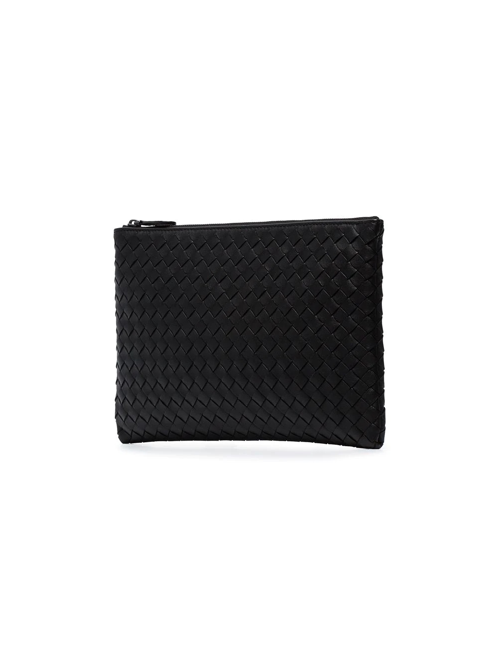 intrecciato weave zip pouch - 7