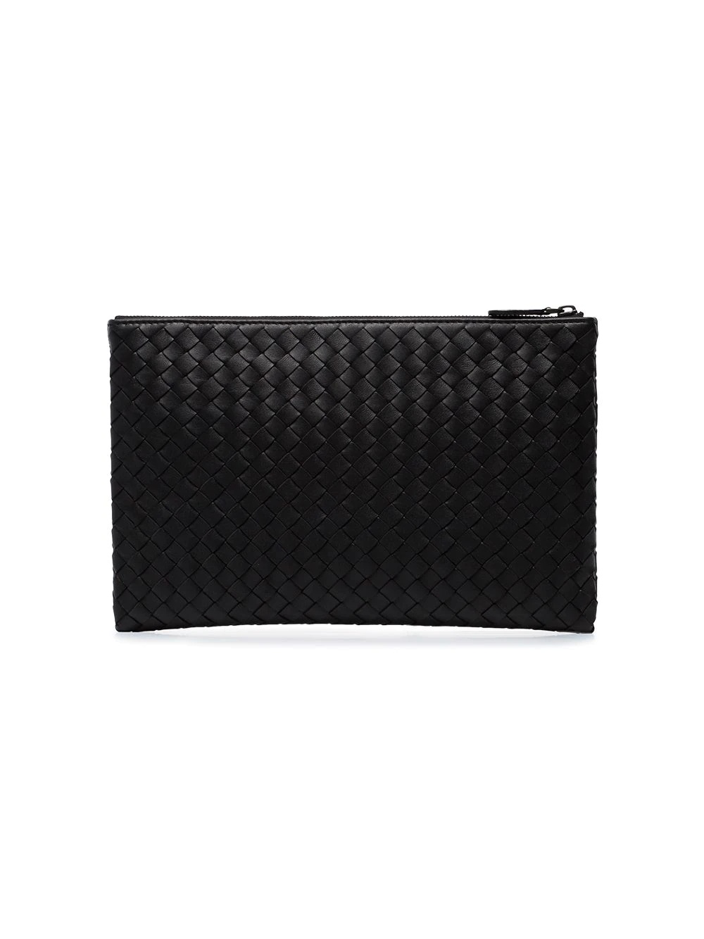intrecciato weave zip pouch - 5
