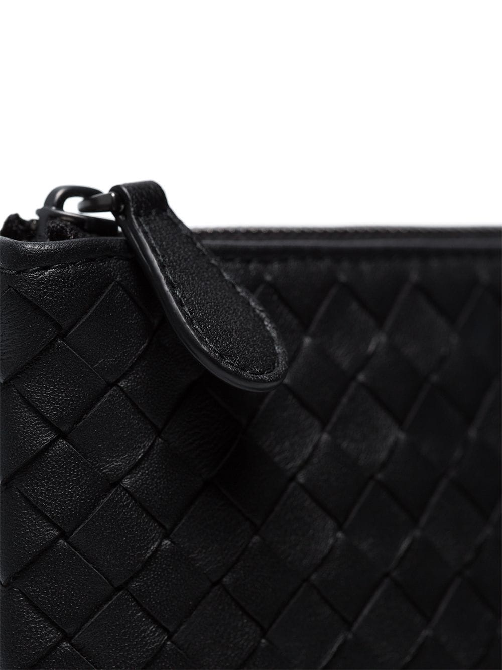 intrecciato weave zip pouch - 9