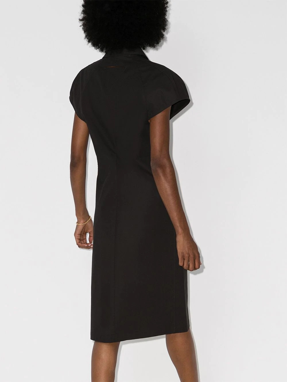 buttoned shirt dress - 7