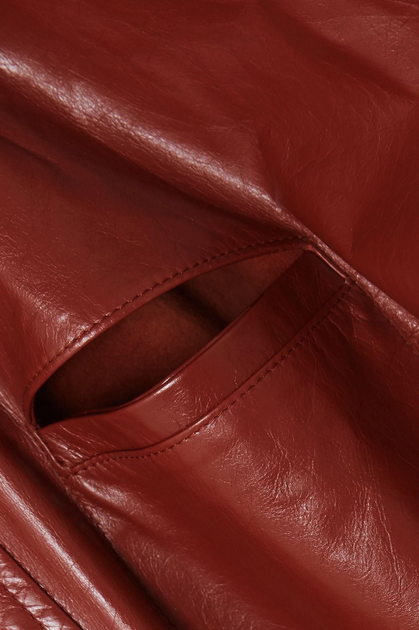 Cutout patent-leather midi dress - 7