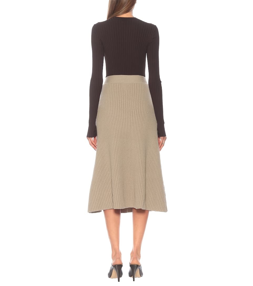 Wool-blend midi skirt - 4