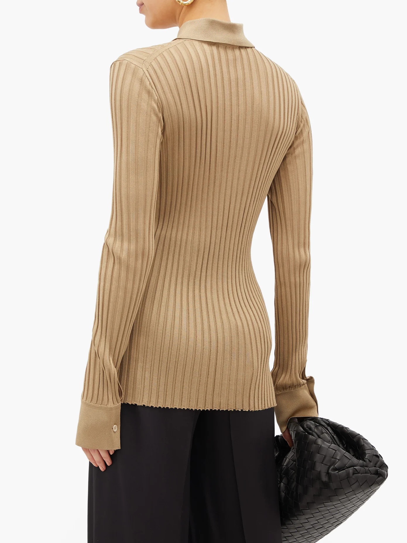 Ribbed-knit silk cardigan - 9
