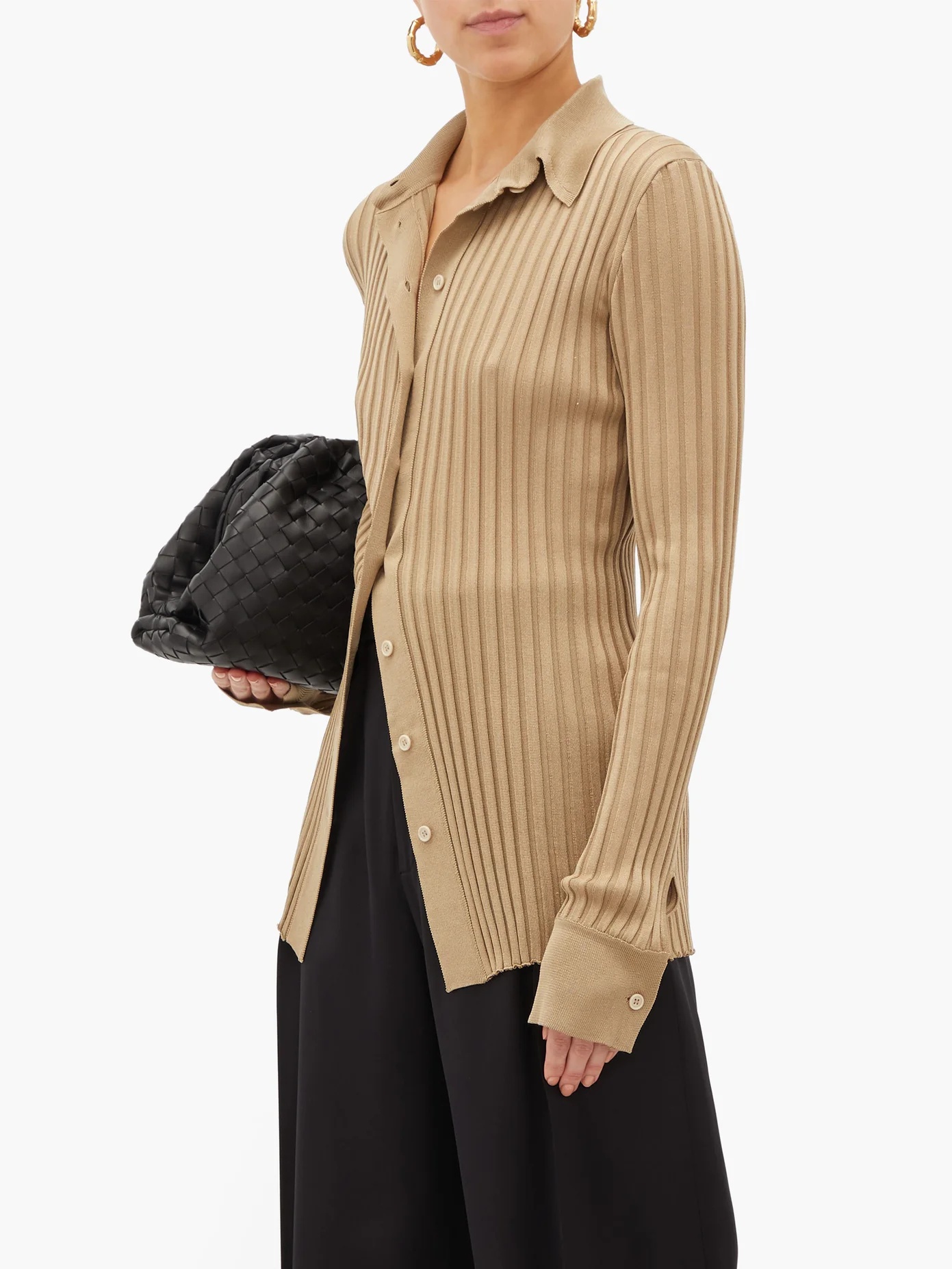 Ribbed-knit silk cardigan - 11