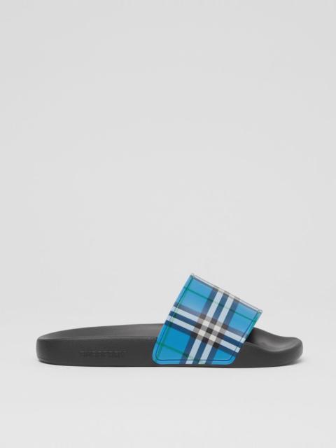 Burberry Check Print Slides
