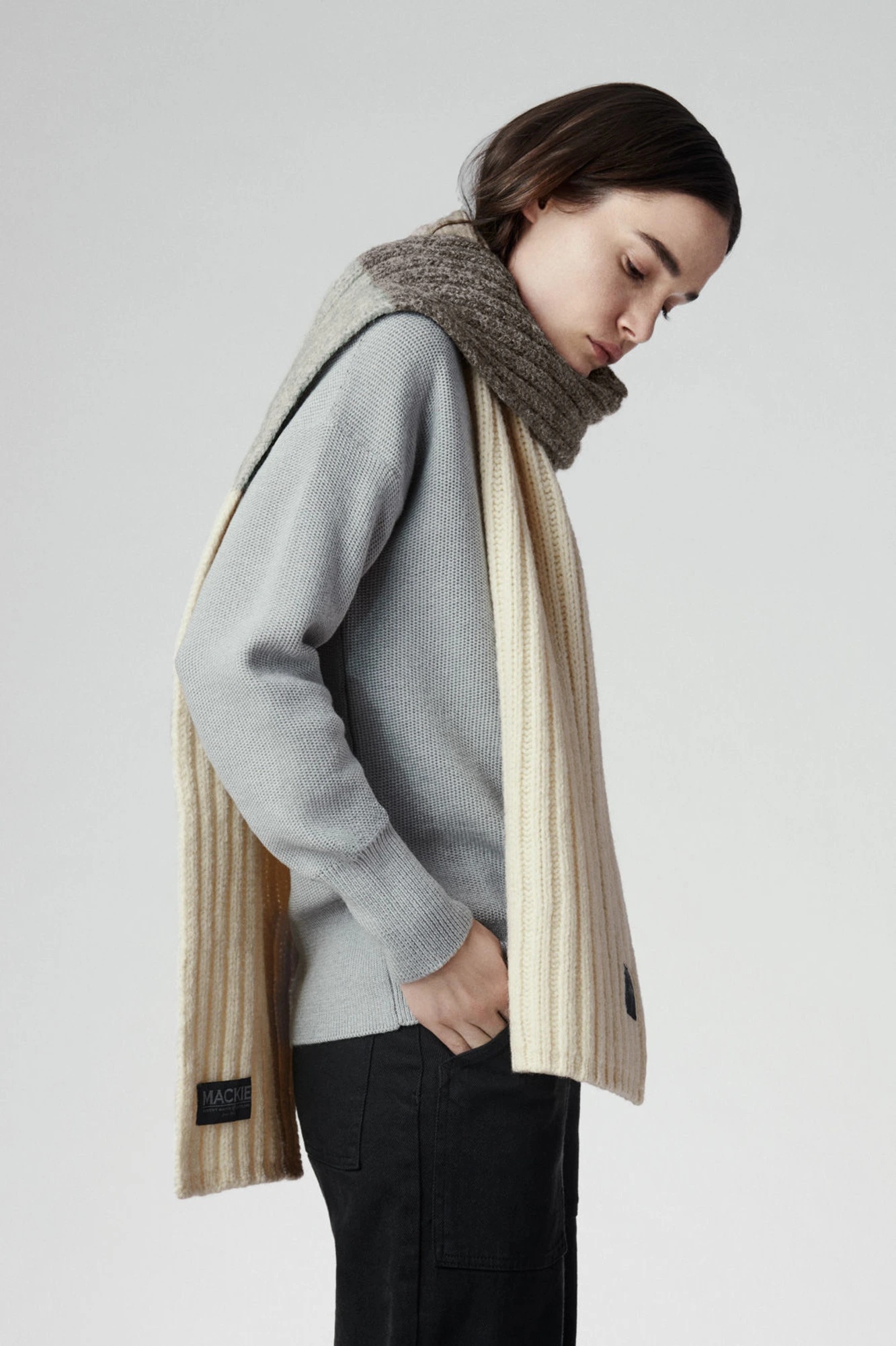 BLOCK RIB SCARF - 3