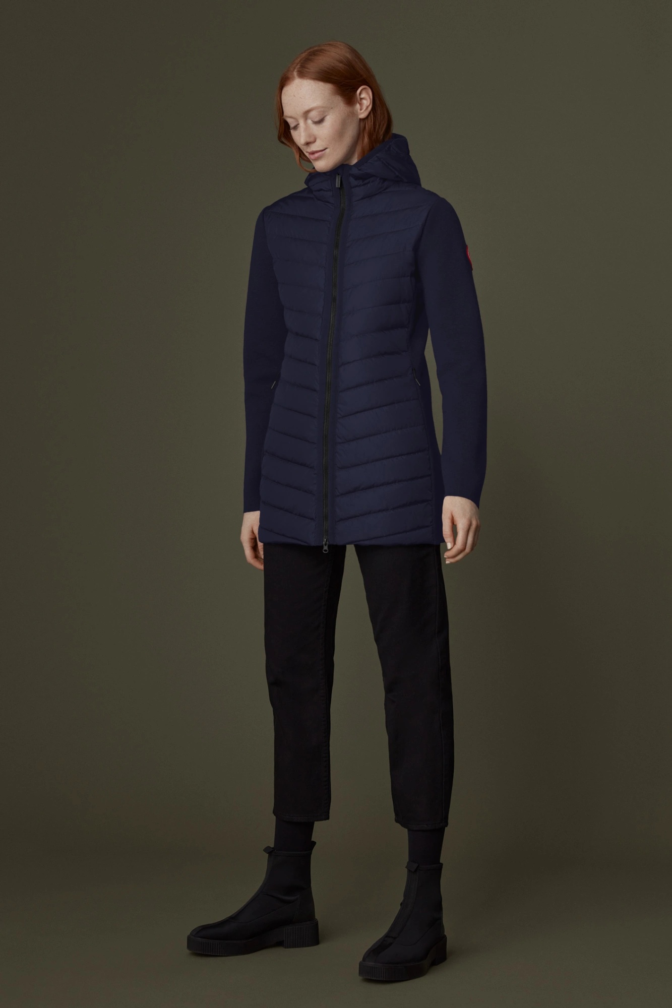 HYBRIDGE KNIT HOODED JACKET - 4