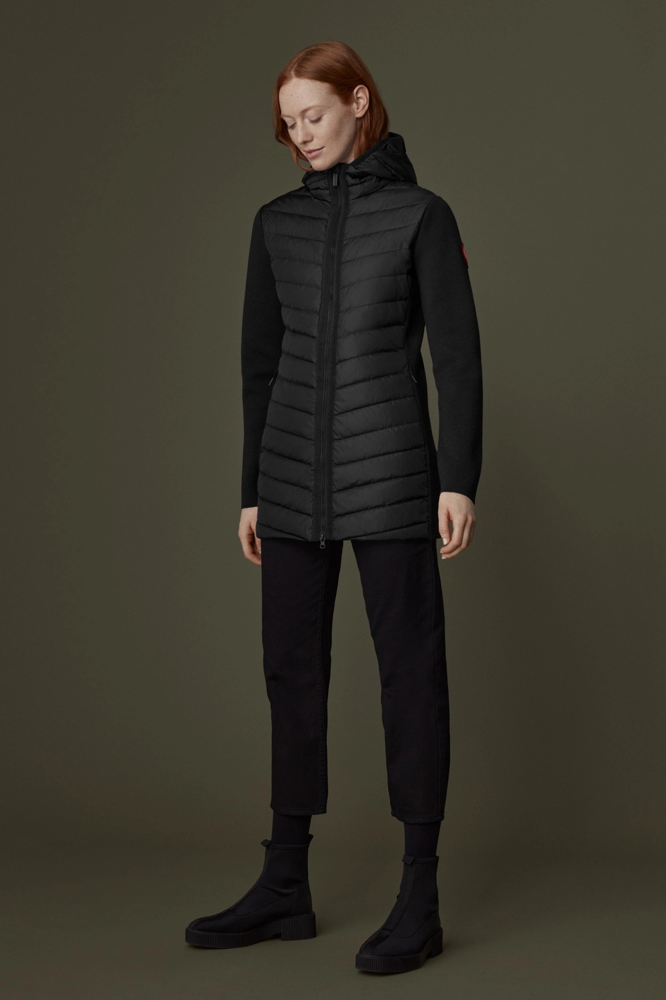 HYBRIDGE KNIT HOODED JACKET - 4