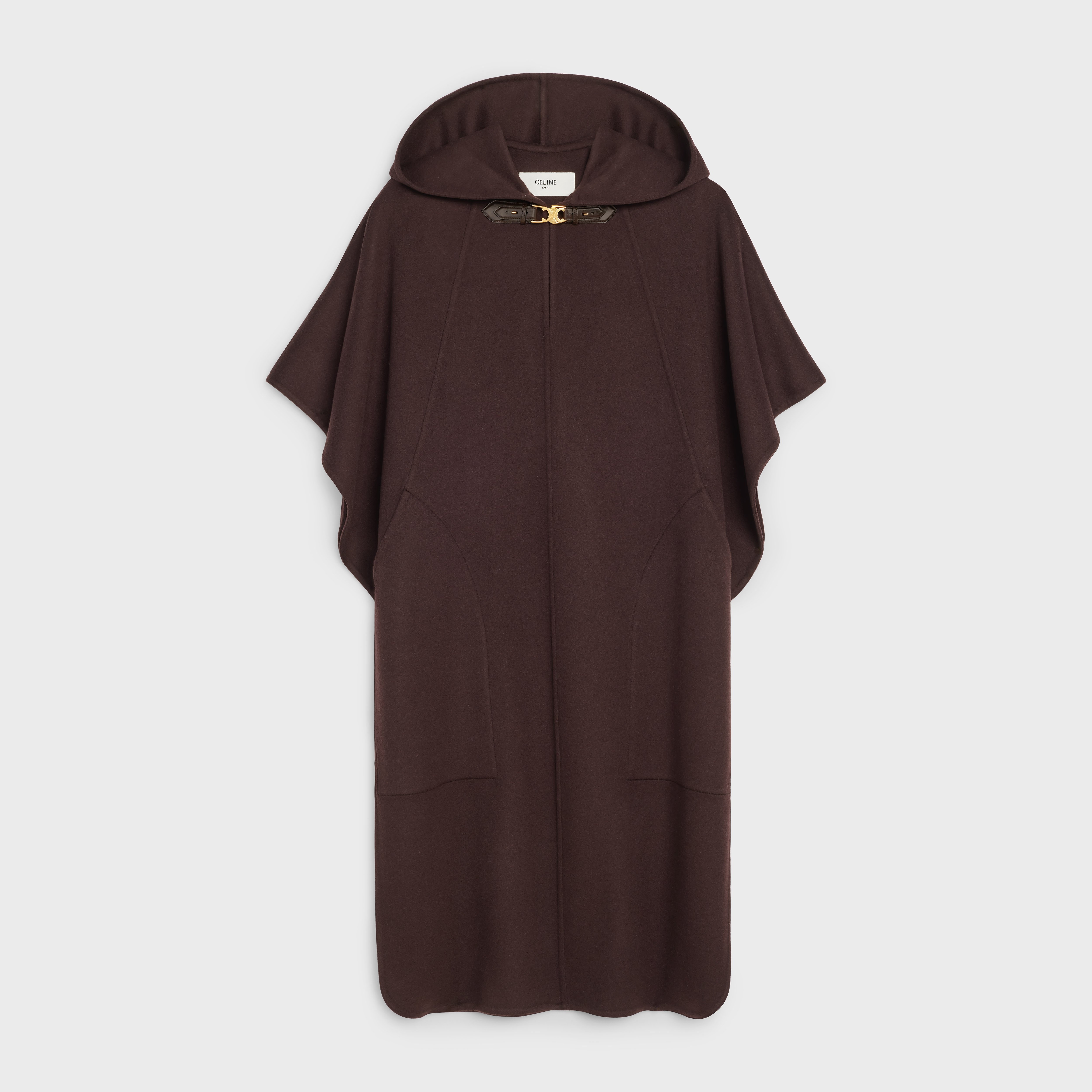 REVERSIBLE PONCHO IN CASHMERE - 1