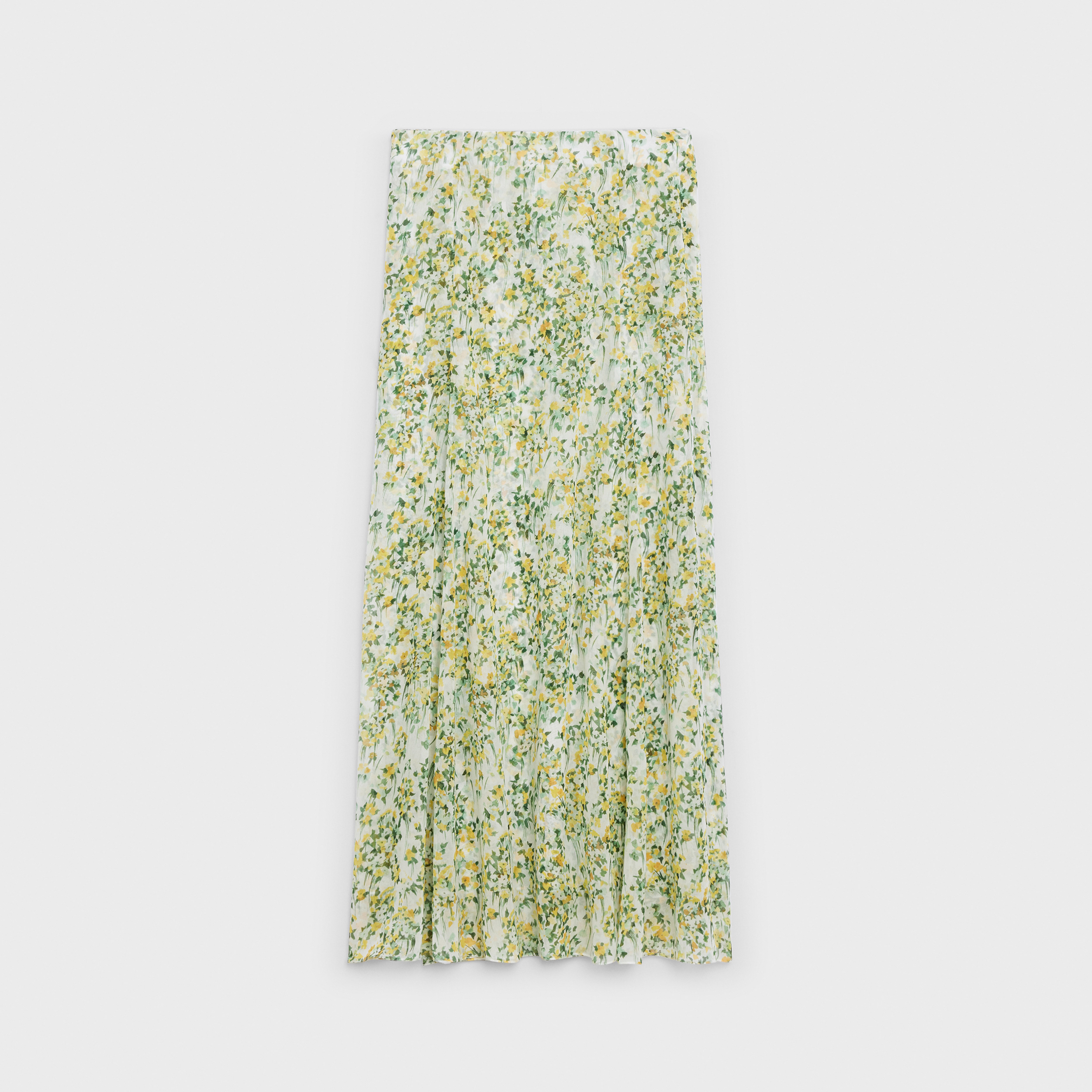FLOWING MIDI SKIRT IN SILK GEORGETTE - 2
