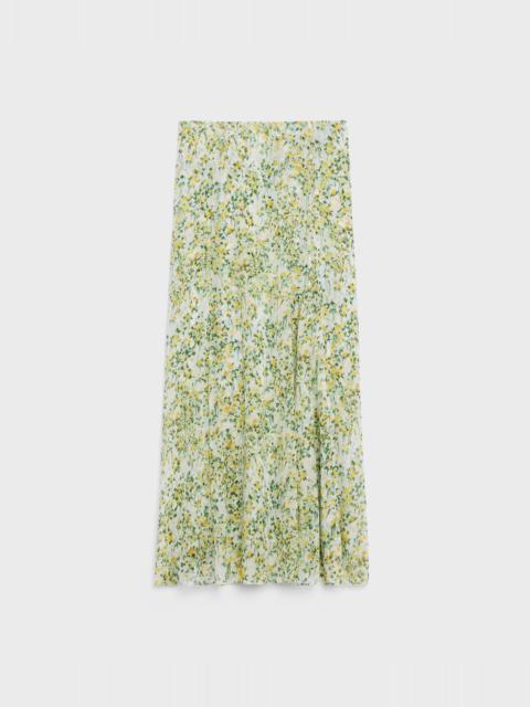CELINE FLOWING MIDI SKIRT IN SILK GEORGETTE