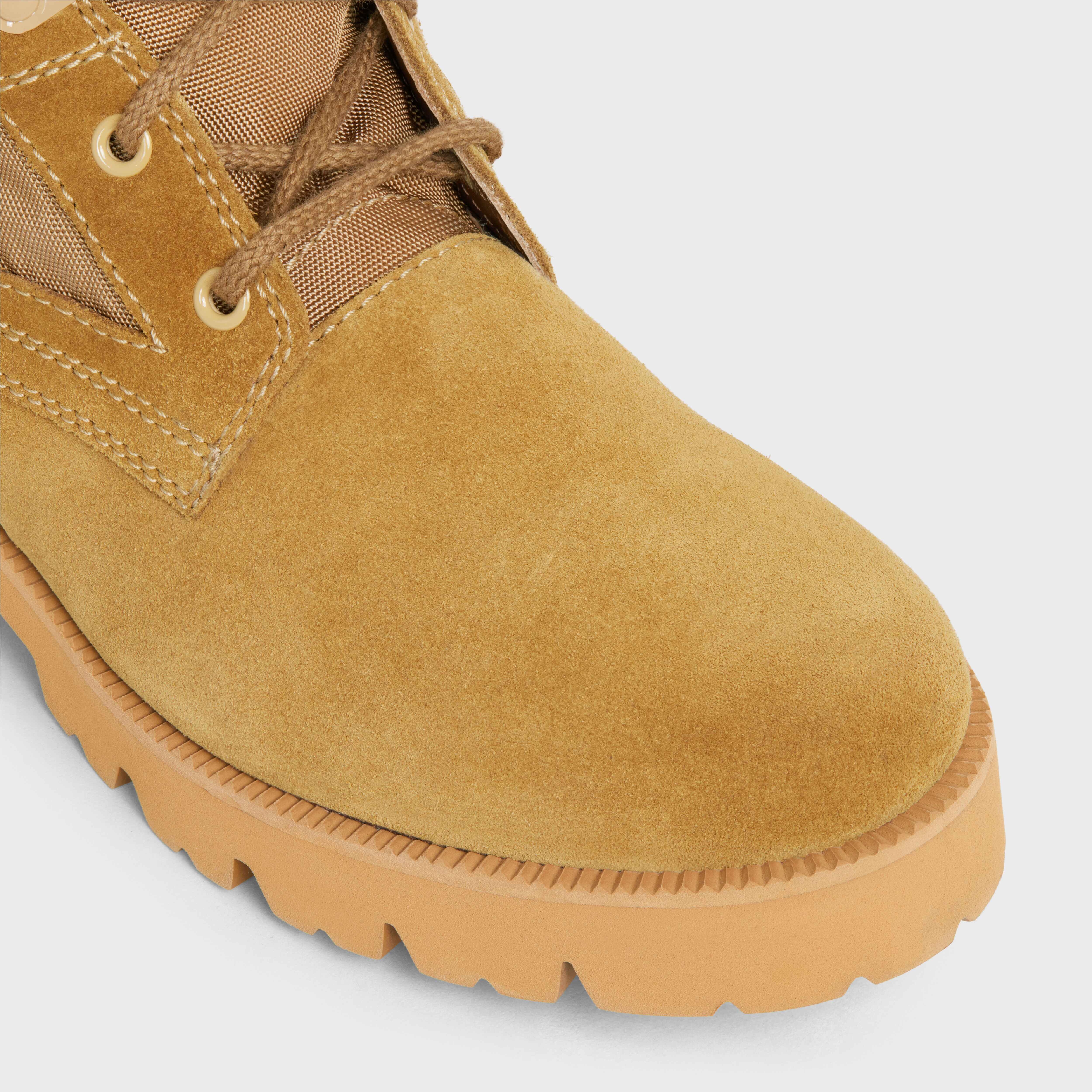 CELINE OUTDOOR LACE UP BOOT in SUEDE CALFSKIN & NYLON - 8