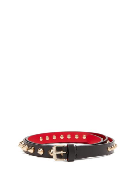 Christian Louboutin Loubispikes studded leather belt