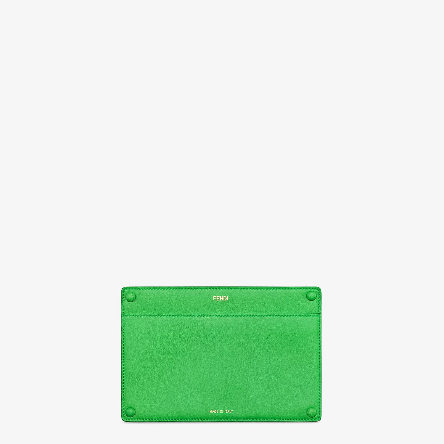 Accessory pocket in green leather - 1