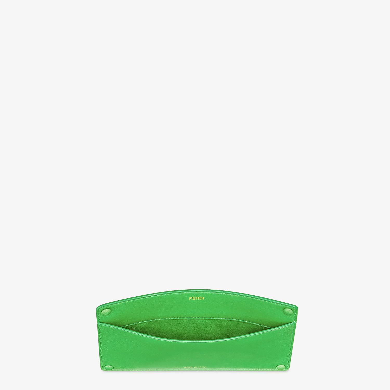 Accessory pocket in green leather - 3