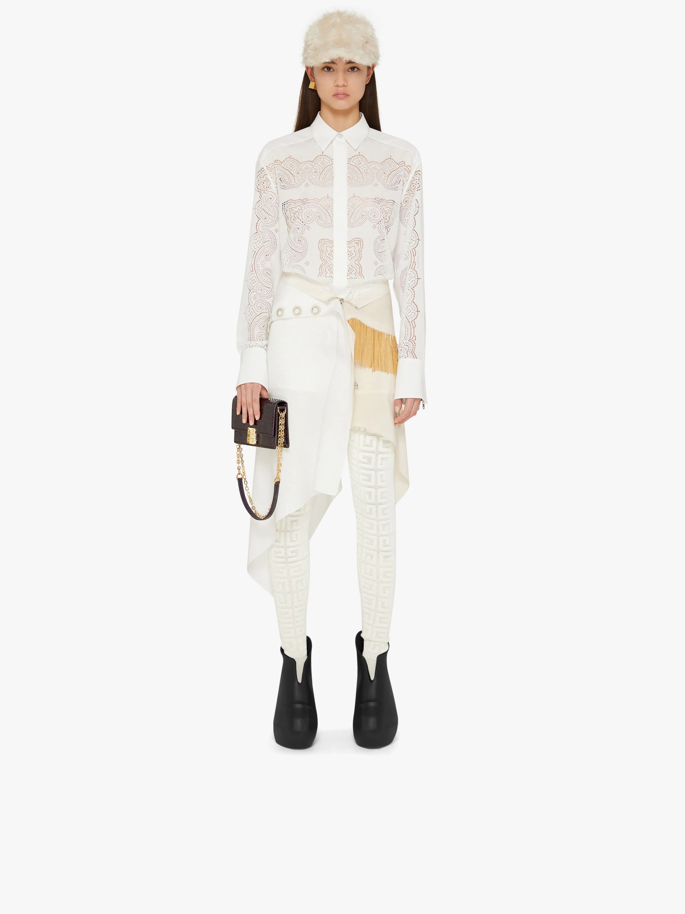 SMALL 4G BAG IN PYTHON WITH CHAIN - 2