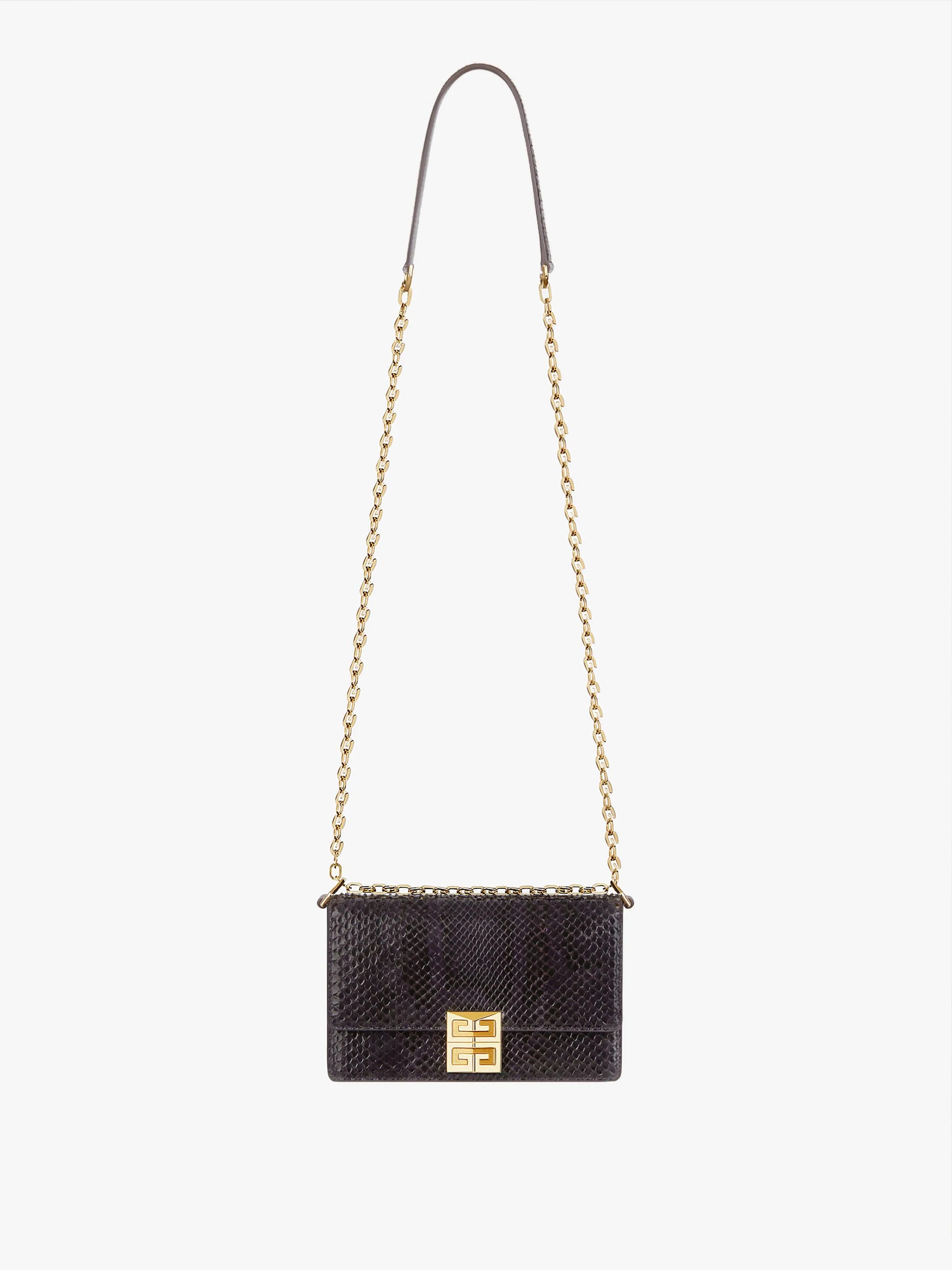 SMALL 4G BAG IN PYTHON WITH CHAIN - 1