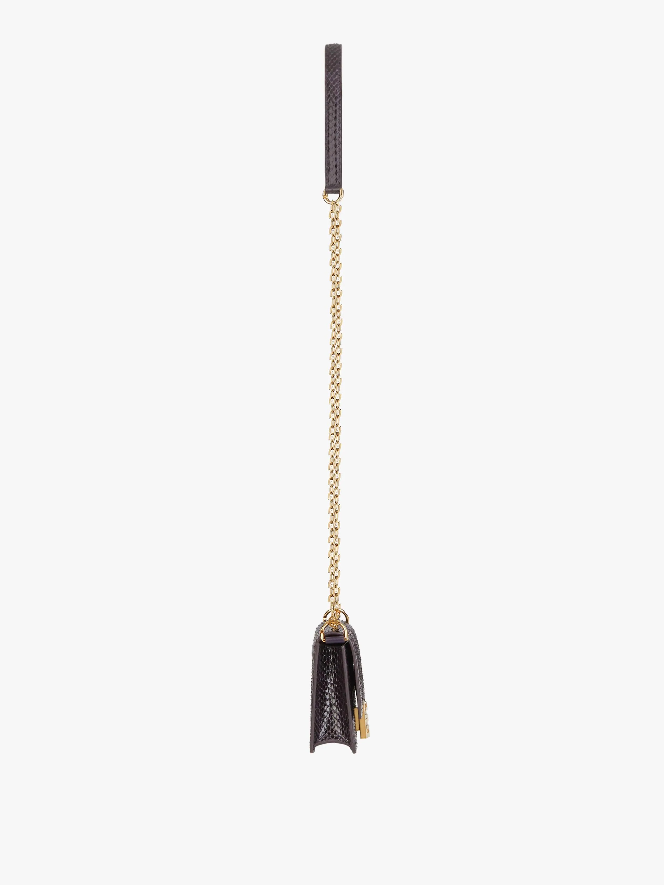 SMALL 4G BAG IN PYTHON WITH CHAIN - 3
