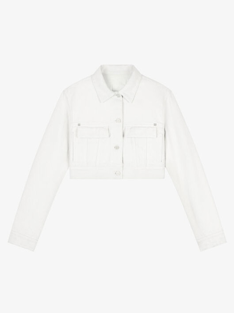 SHORT JACKET IN DESTROYED DENIM 1