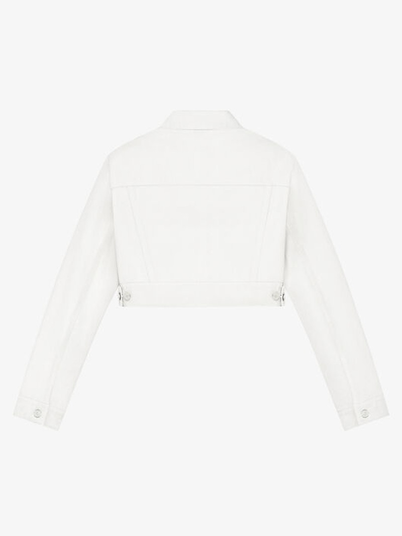 Givenchy SHORT JACKET IN DESTROYED DENIM outlook