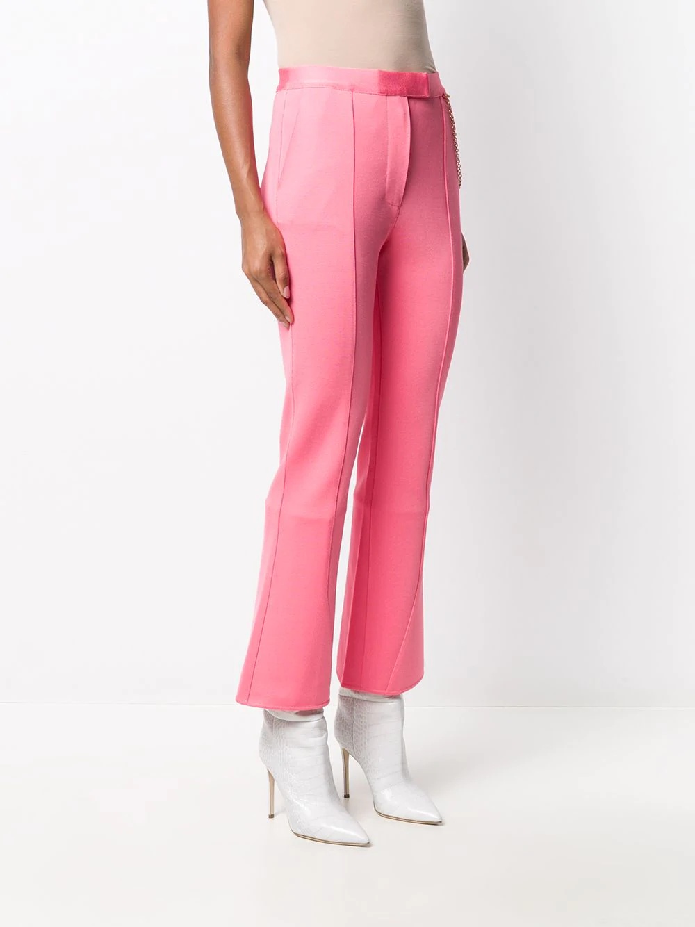 flared cropped trousers - 5
