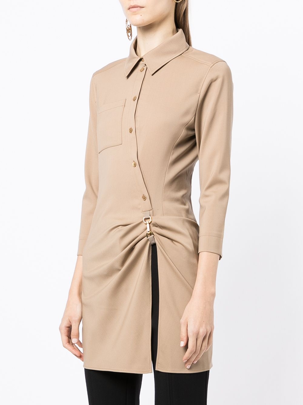 ruched long-sleeved top - 5