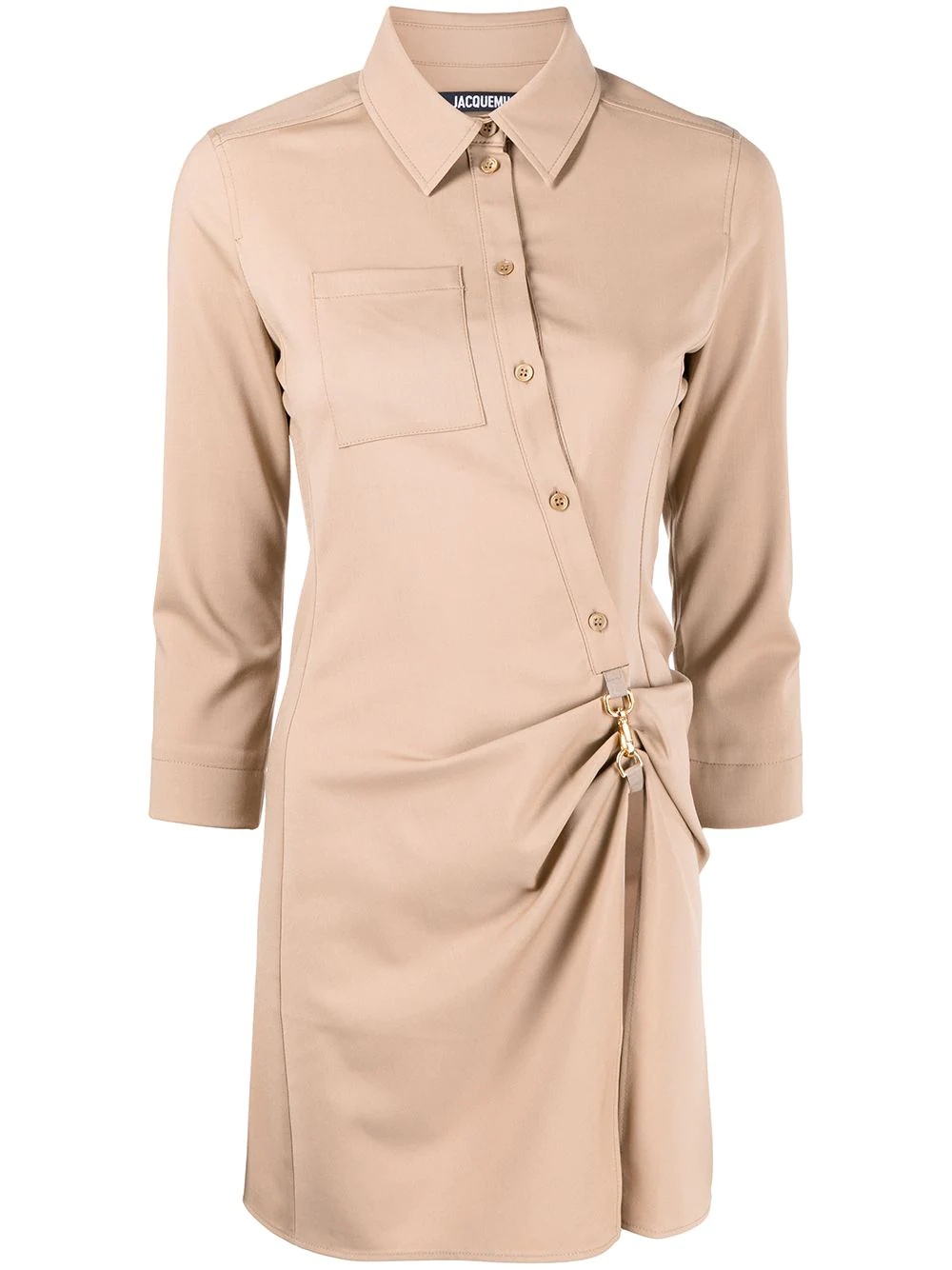 ruched long-sleeved top - 1